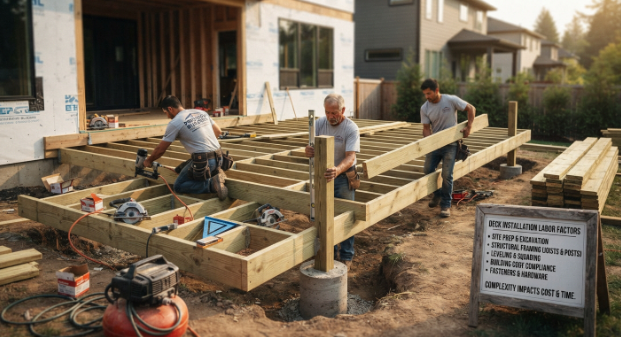 Framing work and labor during professional installation work